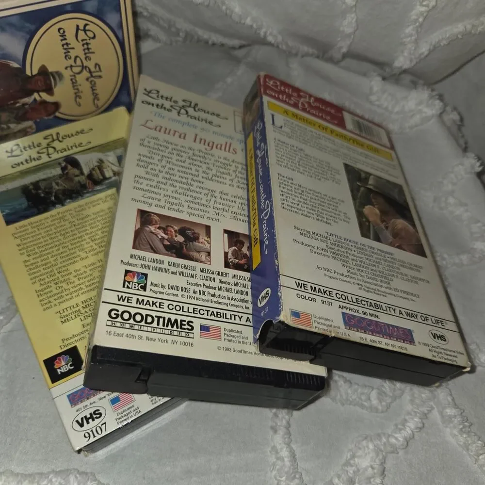 Little House On The Prairie VHS Box Set 3 Video Tapes  nostaglia gift memories